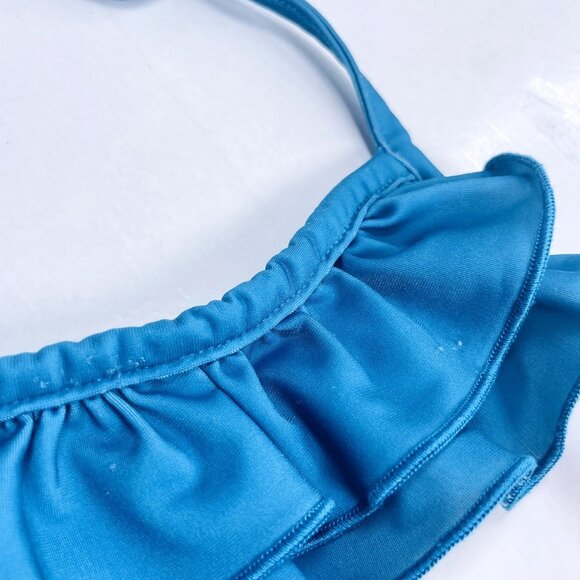 Oopsie Daisy Girls Low Back Ruffle Bum Floral Halter Tie One Piece Swimsuit 5 - Picture 10 of 14